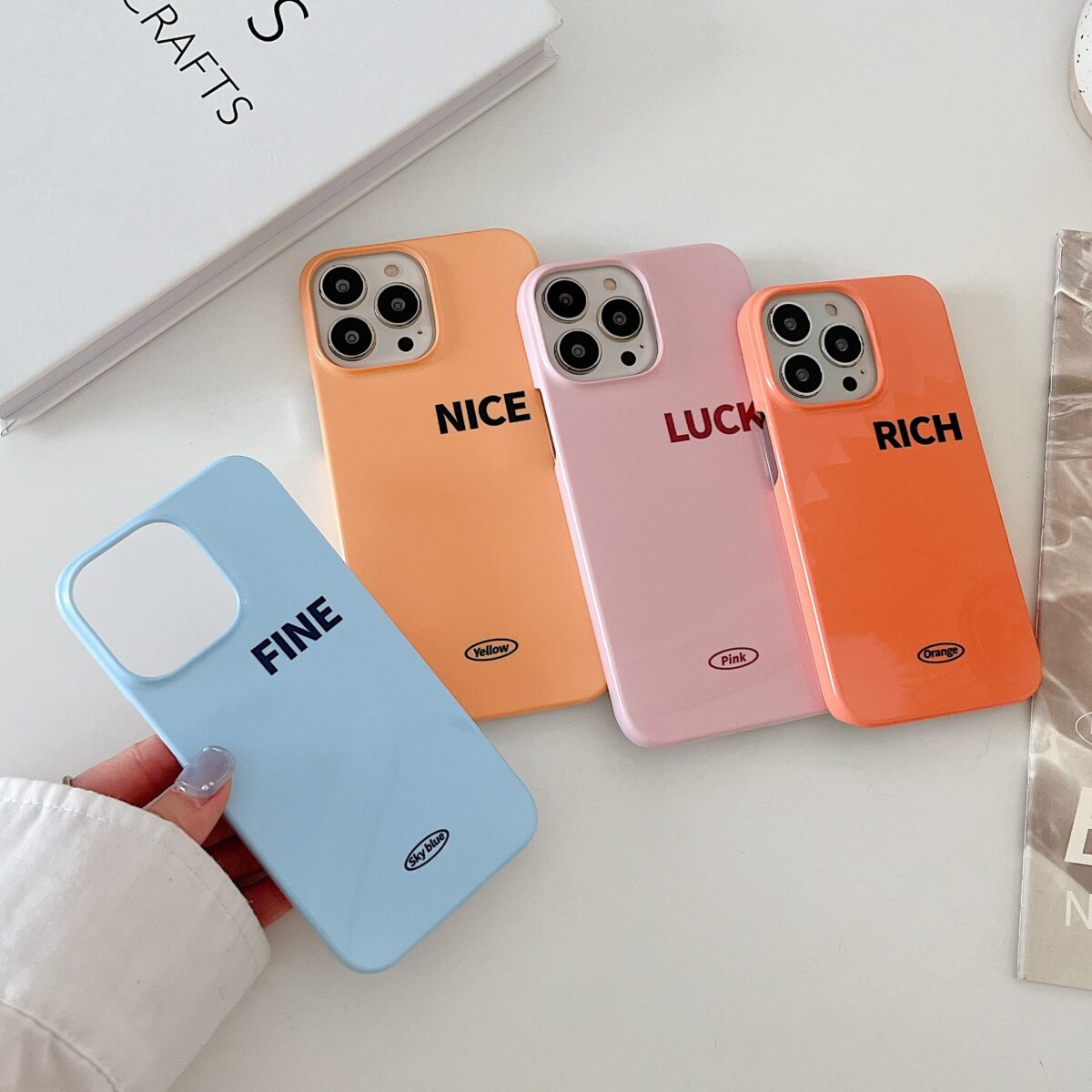 Half Pack Glossy Solid Color Plastic Phone Case - Image 1