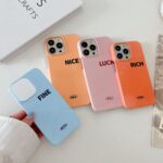 Half Pack Glossy Solid Color Plastic Phone Case