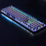 Retro Punk Electroplated Knob Luminous Mechanical Keyboard - Image 5