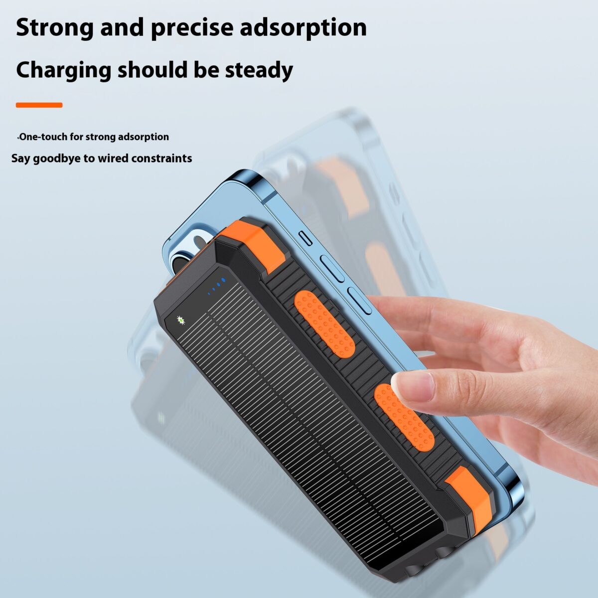 Solar Magnetic Wireless Charger Power Bank 20000 MA Outdoor Lighting Waterproof - Image 5
