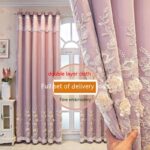 Bedroom Shading Wedding Home Double Open Curtain Finished Set - Image 5