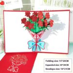 Rose Bouquet Paper Carving Birthday Blessing Small Card Greeting Card - Image 5