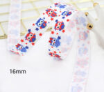 Stars And Stripes Ribbon Dovetail Bowknot Hair Ring Double Stitching Dovetail Ribbon - Image 2