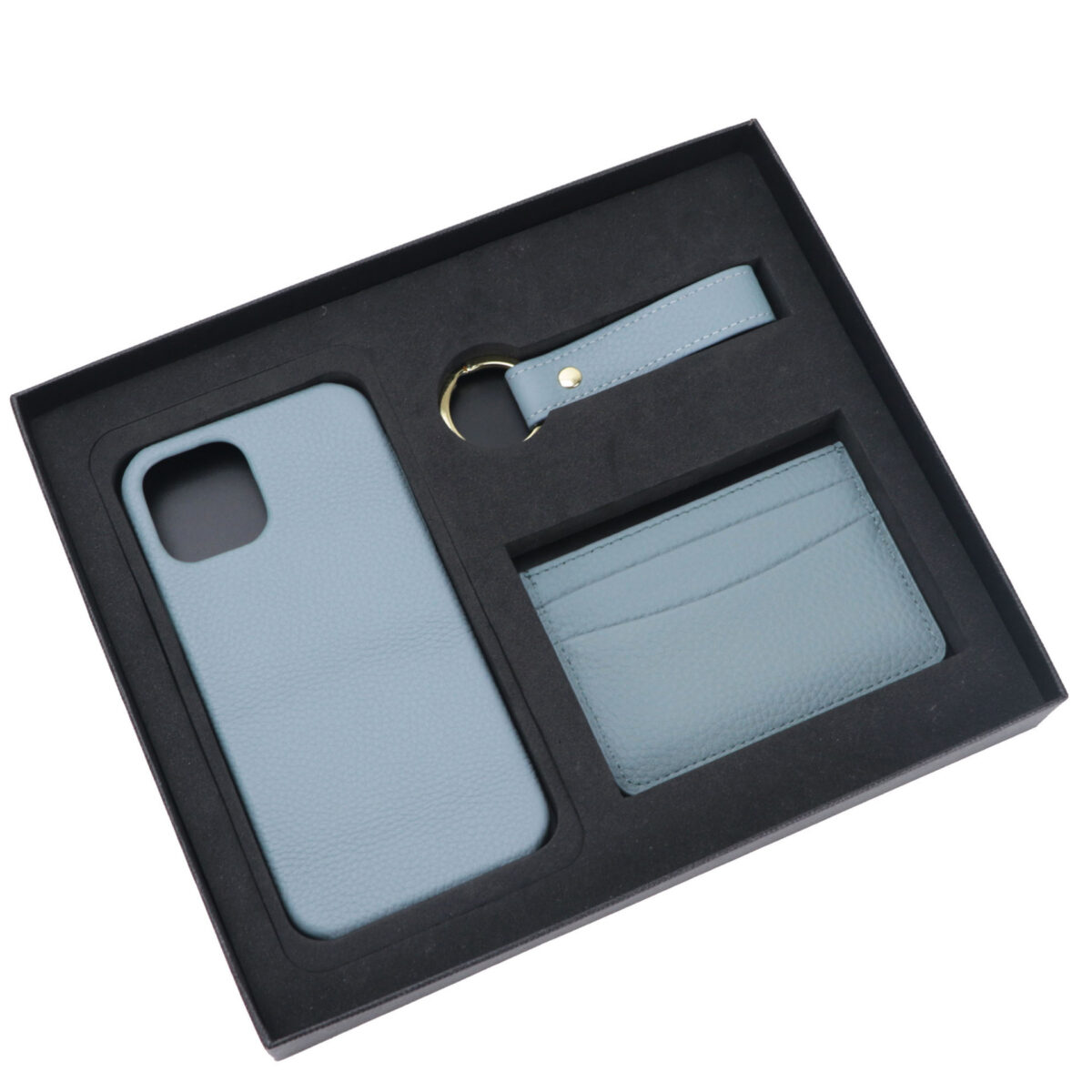 Leather Protective Case All-match Card Holder Keychain Gift Set - Image 8