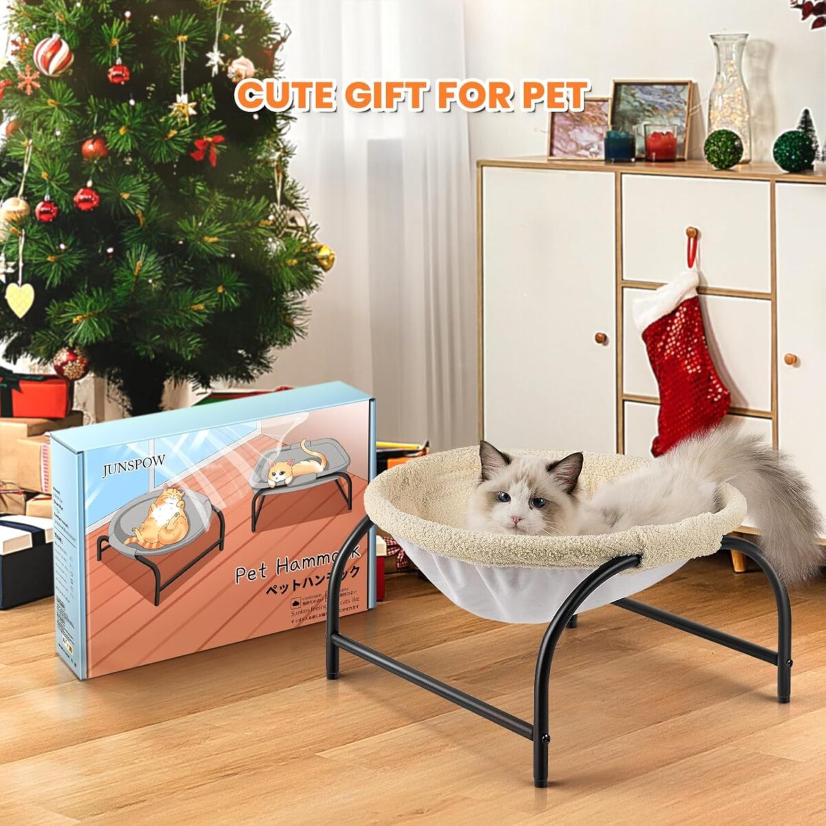 Cat Bed Dog Bed Pet Hammock Bed Cat Sleeping Cat Supplies Pet Supplies Whole Wash Stable Detachable Breathable Easy Assembly Indoors Outdoors - Image 1