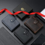 First Layer Cowhide RFID Anti-theft Swiping Leather  European And American Retro Men's Short Vertical Wallet - Image 6