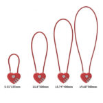 Peach Heart Long Wire Rope Love Lock - Image 7