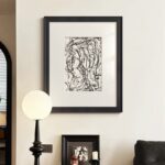 Black And White Lines High-end Abstract Paintingfor Hanging Retro Decorative Painting - Image 3