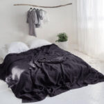 Simple Plain Linen Solid Color Single Double Bed Sheet - Image 7