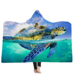 New Ocean Turtle Series Hooded Blanket Cape - Image 5