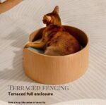 Cathouse Doghouse Removable Solid Wood Cat Bed - Image 4