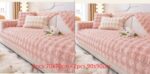 Winter Thickened Rabbit Plush Modern Sofa Cushion - Image 2
