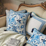 Blue And White Porcelain New Chinese Style Living Room Office Sofa Cushion Cover - Image 2
