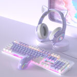 Purple Mechanical Keyboard Mouse Suit Wired Green Axis - Image 8