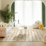 Living Room Carpet Geometric Lines Sofa Coffee Table Blanket - Image 3