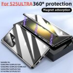 Magnetic King Phone Case Glossy Metal Magnetic HD Peep-proof Buckle Mirror Drop-resistant