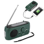 AM FM Solar LED Flashlight Hand Crank Rechargeable Radio - Image 5