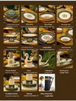 Household Style Enamel Bone China Tableware Set - Image 7