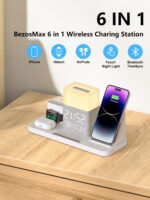 6-in-1 Wireless Charging Set Touch Night Light Mobile Phone Bluetooth Synchronization Time - Image 6