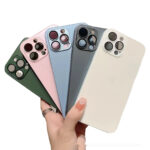 Frosted Glass Primary Color Comes With Lens Protector Phone Case - Image 5