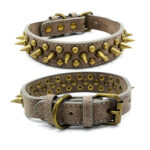 Retro Studded Spiked Rivet Large Dog Pet Leather Collar Pit Bull S-XL - Image 6