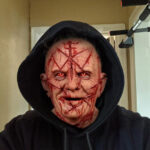 Horror Headgear Bald Old Man Blood Scar Mask Party Props - Image 5