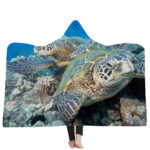 New Ocean Turtle Series Hooded Blanket Cape - Image 2