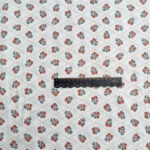 Door Width Diagonal Lattice Small Rose Jujube Red Cotton Twill Fabric - Image 3