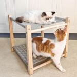 Pet Camp Bed Solid Wood Double Layer Cat Hammock Upper And Lower Bunk Removable And Washable - Image 3