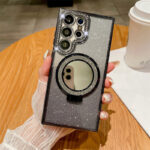 Rhinestone Glitter Magnetic Suction Mirror Bracket Drop-resistant Soft Case Phone Case - Image 6