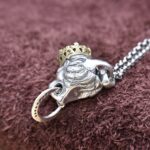 S925 Silver Vintage Lion Pendant Keychain Pendant - Image 2