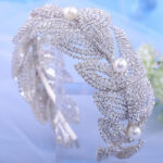 New Rhinestone Leaf Handmade Hair Band - Image 3