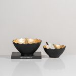Handmade Ceramic Baking Black Hot Stamping Aluminum Storage Tray