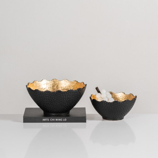 Handmade Ceramic Baking Black Hot Stamping Aluminum Storage Tray