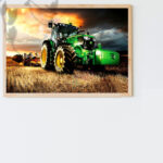 Diamond Painting Of Agricultural Tractor