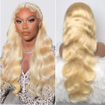 Former LACE Head Cap LACE FRONTAL WIG13x4 Straight 613 BLONDE Straight Hair - Image 3