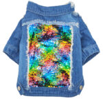 Sequin Denim Large Medium And Small Dog Jacket - Image 5