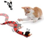 Interactive Cat Toy Snake Smart Sensing Snake Toy For Cat Dog Pet Toy Snake Electric Infrared Induction Snake Gag Toy USB Rechargeable Realistic RC Snake Tricky Joke Toy - Image 2