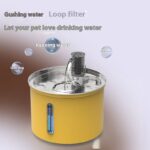 Pet Stainless Steel Plastic Spray Mute With See-through Water Dispenser