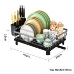 Kitchen Single Two-tier Bowl And Dish Storage Rack Draining Rack - Image 8
