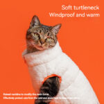 Winter Warm Pet Kitten Turtleneck Zipper Velvet Vest Winter Cold Vest - Image 2
