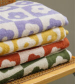 Retro Style Fish Scale Towel Cotton Color - Image 5