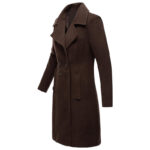 Long Woolen Women's Coat Indoor And Outdoor Casual Jacket Double Breasted - Image 5