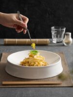 Irregular White Ceramic Dinner Plate - Image 3