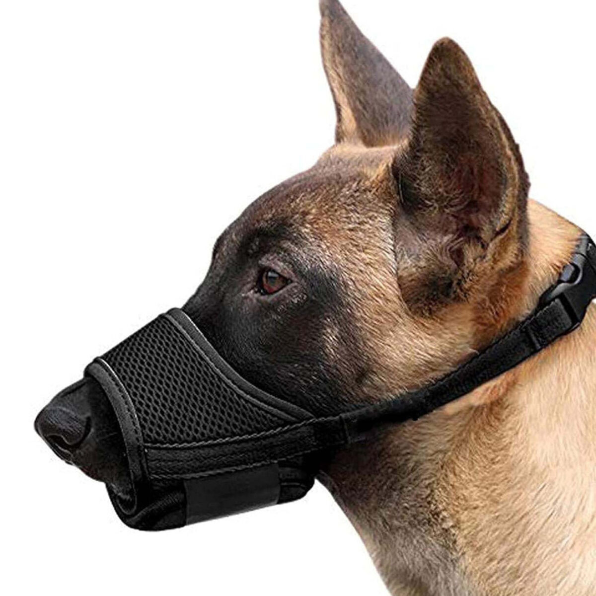 Dog Muzzle For Large Medium Small Dogs Mesh Muzzle For Dog To Prevent Biting Chewing Licking Eating Soft Dog Muzzle With Front Opening Design For Drinking Panting - Image 1