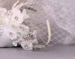 Bridal Wedding Veil Small Top Hat Headband Exaggerated Three-dimensional Flower - Image 4