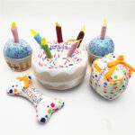 Cute Dog Birthday Cake Plush Toy