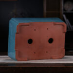 Purple Sand Flower Pot Rectangular Ceramic - Image 2