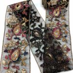 Retro Ethnic Sequin Lace Color Embroidery Gold Strand Rope Ribbon - Image 2