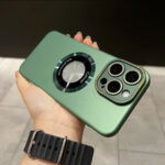 Metal Lens Frame Frosted Phone Case - Image 5
